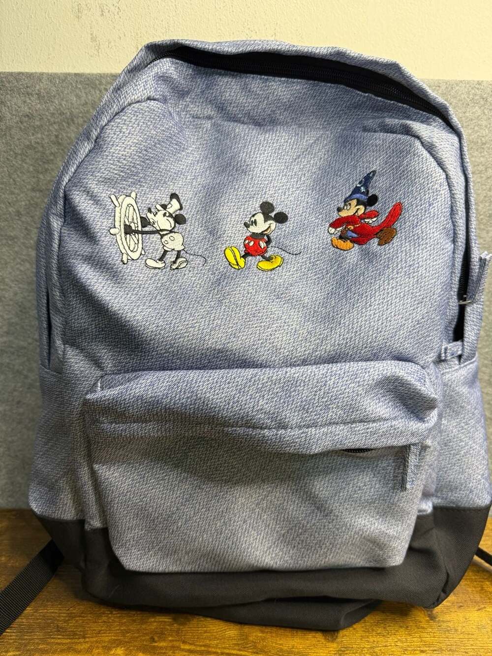 Disney Mickey Mouse Through The Years Backpack One Size Blue Denim